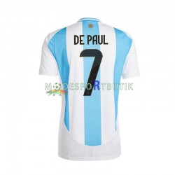 Argentina Matchtröja De Paul 7 Copa America Hemma 2024 Kortärmad ,Herr