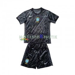 Brasilien Matchtröja Copa America Målvakt Borta 2024 Kortärmad ,Fotbollsställ Barn