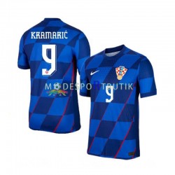 Kroatien Matchtröja Andrej Kramaric 9 Borta Euro 2024 Kortärmad ,Herr