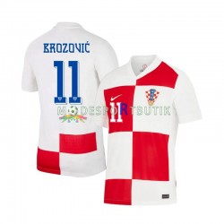 Kroatien Matchtröja Marcelo Brozovic 11 Hemma Euro 2024 Kortärmad ,Herr