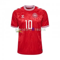 Danmark Matchtröja Eriksen 10 Hemma Euro 2024 Kortärmad ,Herr