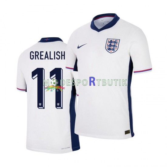 England Matchtröja Jack Grealish 11 Hemma Euro 2024 Kortärmad ,Herr