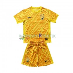 Frankrike Matchtröja Målvakt Hemma Euro 2024 Kortärmad ,Fotbollsställ Barn