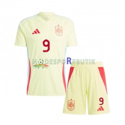 Spanien Matchtröja Gavi 9 Borta Euro 2024 Kortärmad ,Fotbollsställ Barn