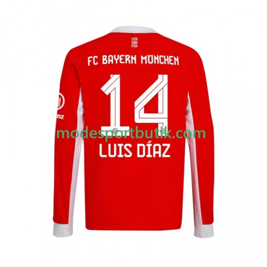 FC Bayern München Matchtröja Luis Diaz 14 Hemma 2025-2026 Långärmad ,Herr