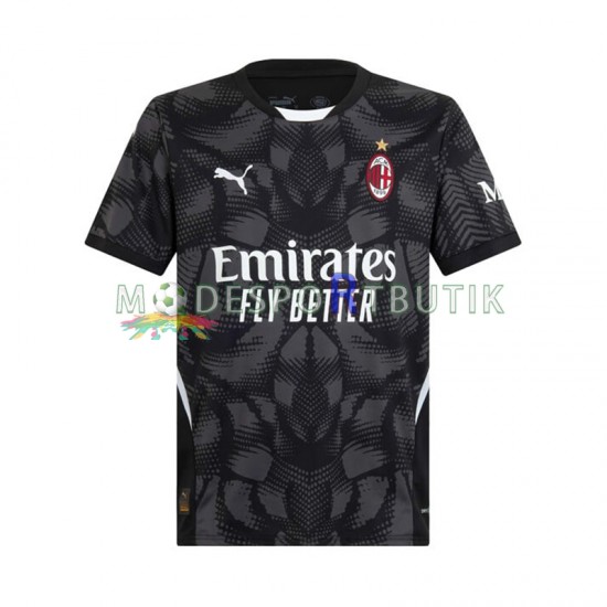 AC Milan Matchtröja Svart Målvakt Hemma 2024-2025 Kortärmad ,Herr