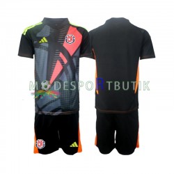 Costa Rica Matchtröja Svart Målvakt Tredje 2024 Kortärmad ,Fotbollsställ Barn