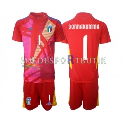 Italien Matchtröja Donnarumma 1 Målvakt Tredje Euro 2024 Kortärmad ,Fotbollsställ Barn