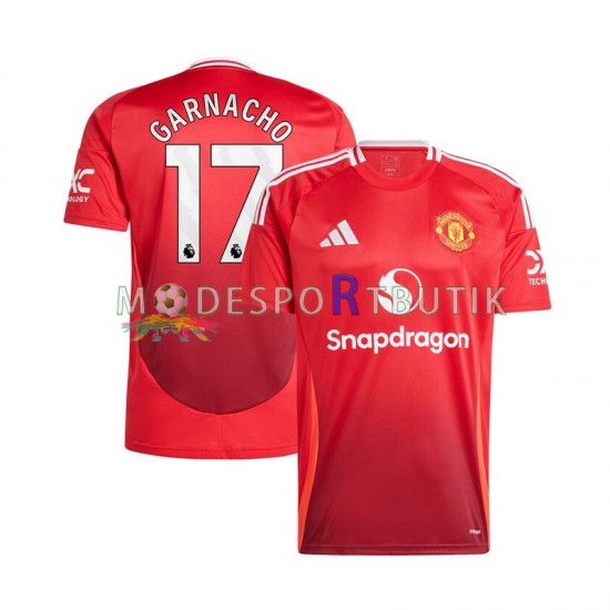 Manchester United Matchtröja Alejandro Garnacho 17 Röd Hemma 2024-2025 Kortärmad ,Herr