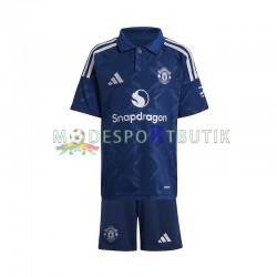 Manchester United Matchtröja Röd Borta 2024-2025 Kortärmad ,Fotbollsställ Barn