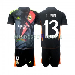 Real Madrid Matchtröja Andriy Lunin 13 Svart Målvakt Borta 2024-2025 Kortärmad ,Fotbollsställ Barn Real Madrid Matchtröja Andriy Lunin 13 Svart Målvakt Borta 2024-2025 Kortärmad ,Fotbollsställ Barn