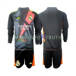 Real Madrid Matchtröja Svart Målvakt Borta 2024-2025 Långärmad ,Fotbollsställ Barn Real Madrid Matchtröja Svart Målvakt Borta 2024-2025 Långärmad ,Fotbollsställ Barn