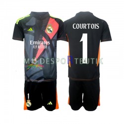 Real Madrid Matchtröja Thibaut Courtois 1 Svart Målvakt Borta 2024-2025 Kortärmad ,Fotbollsställ Barn Real Madrid Matchtröja Thibaut Courtois 1 Svart Målvakt Borta 2024-2025 Kortärmad ,Fotbollsställ Barn