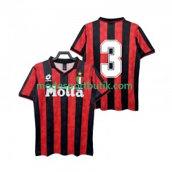 AC Milan Matchtröja 3 1993 1994 Retro Hemma Kortärmad ,Herr