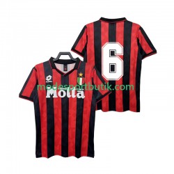 AC Milan Matchtröja 6 1993 1994 Retro Hemma Kortärmad ,Herr