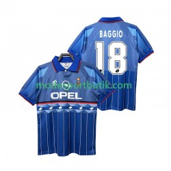 AC Milan Matchtröja BAGGIO 18 1995 1996 Retro Borta Kortärmad ,Herr
