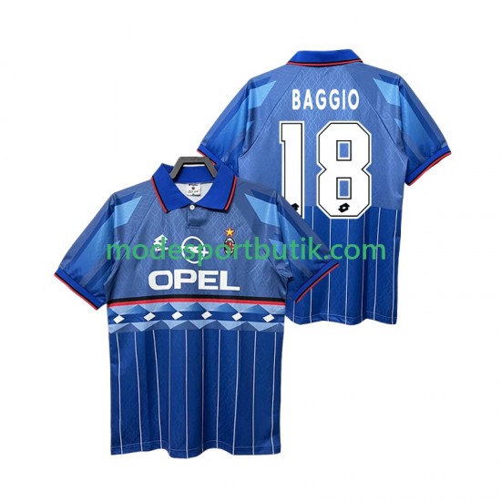 AC Milan Matchtröja BAGGIO 18 1995 1996 Retro Borta Kortärmad ,Herr