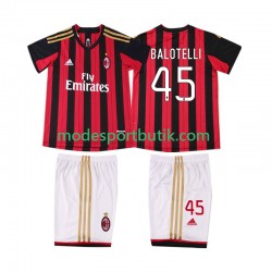 AC Milan Matchtröja BALOTELL 45 2013 2014 Retro Hemma Kortärmad ,Fotbollsställ Barn