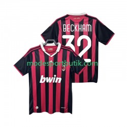 AC Milan Matchtröja BECKHAM 32 2009 Retro Hemma 2010 Kortärmad ,Herr