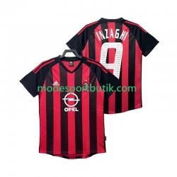 AC Milan Matchtröja INZAGHI 9 2003 Retro Hemma 2002 Kortärmad ,Herr