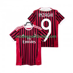 AC Milan Matchtröja INZAGHI 9 2012 Retro Hemma 2011 Kortärmad ,Herr