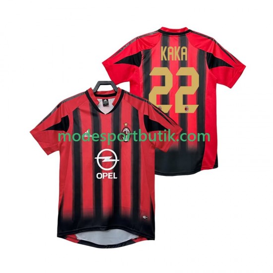 AC Milan Matchtröja KAKA 22 2005 Retro Hemma 2004 Kortärmad ,Herr