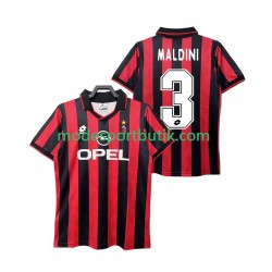 AC Milan Matchtröja MALDINI 3 1995 1996 Retro Hemma Kortärmad ,Herr