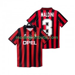 AC Milan Matchtröja MALDINI 3 1996 1997 Retro Hemma Kortärmad ,Herr