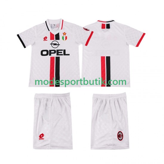 AC Milan Matchtröja 1996 1997 Retro Borta Kortärmad ,Fotbollsställ Barn