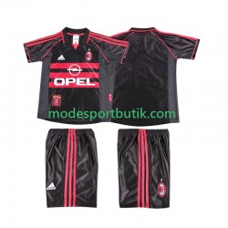 AC Milan Matchtröja Retro Tredje 1998 1999 Kortärmad ,Fotbollsställ Barn