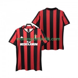 AC Milan Matchtröja 1988 1989 Retro Hemma Kortärmad ,Herr