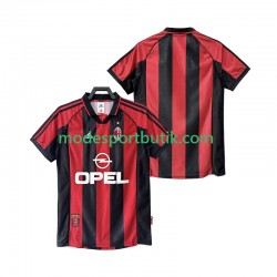 AC Milan Matchtröja Retro Hemma 1998 1999 Kortärmad ,Herr