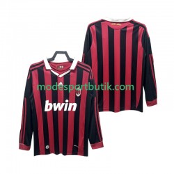 AC Milan Matchtröja 2009 Retro Hemma 2010 Långärmad ,Herr
