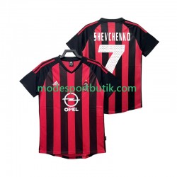 AC Milan Matchtröja SHEVCHENKO 7 2003 Retro Hemma 2002 Kortärmad ,Herr