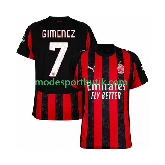 AC Milan Matchtröja Santiago Gimenez 7 Hemma 2025-2026 Kortärmad ,Herr