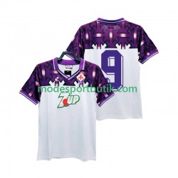 Fiorentina Matchtröja 9 1992 1993 Retro Borta Kortärmad ,Herr