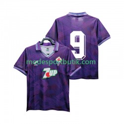 Fiorentina Matchtröja 9 1992 1993 Retro Hemma Kortärmad ,Herr