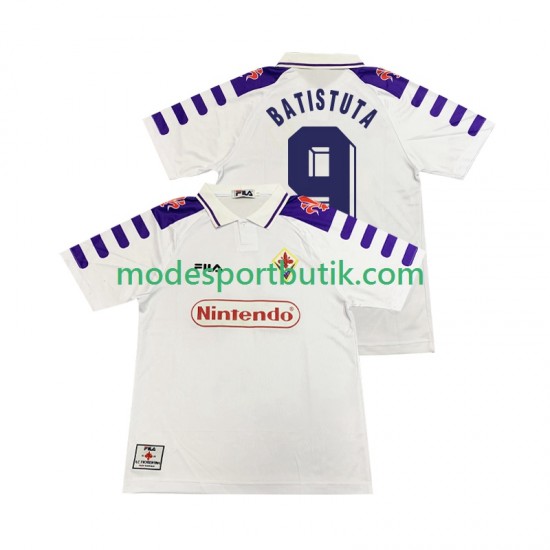 Fiorentina Matchtröja BASTUTA 9 Retro Borta 1998 1999 Kortärmad ,Herr