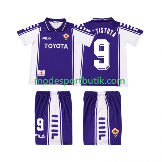Fiorentina Matchtröja BASTUTA 9 2000 Retro Hemma 1999 Kortärmad ,Fotbollsställ Barn
