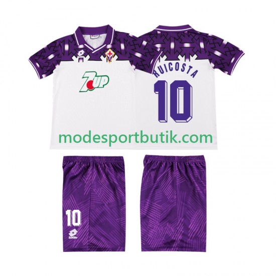 Fiorentina Matchtröja RUI COSTA 10 1992 1993 Retro Borta Kortärmad ,Fotbollsställ Barn