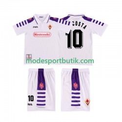 Fiorentina Matchtröja RUI COSTA 10 Retro Borta 1998 1999 Kortärmad ,Fotbollsställ Barn