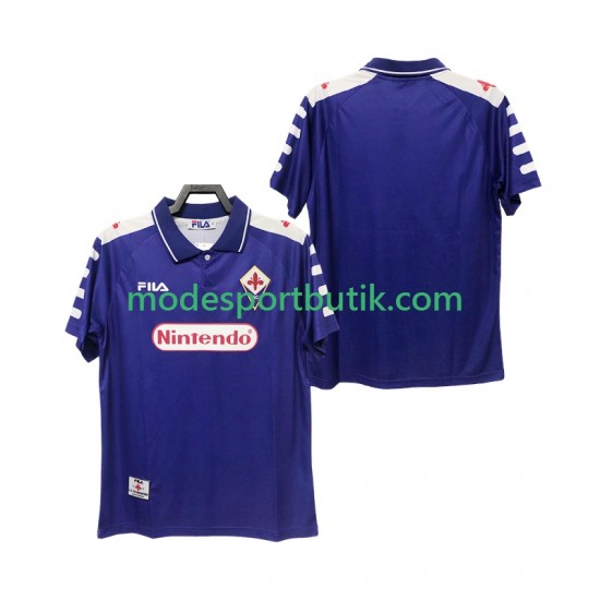 Fiorentina Matchtröja Retro Hemma 1998 1999 Kortärmad ,Herr