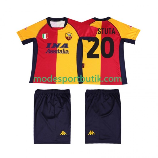 AS Roma Matchtröja Batistuta 20 2000 2001 Retro Hemma Kortärmad ,Fotbollsställ Barn