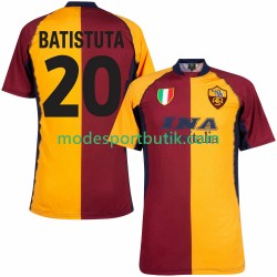 AS Roma Matchtröja Batistuta 20 2000 2001 Retro Hemma Kortärmad ,Herr