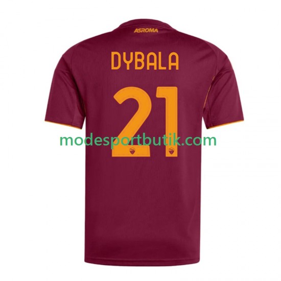AS Roma Matchtröja Dybala 21 Hemma 2025-2026 Kortärmad ,Herr