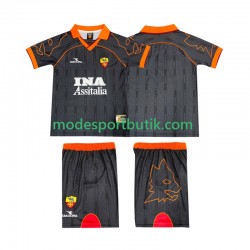 AS Roma Matchtröja 2000 Retro Borta 1999 Kortärmad ,Fotbollsställ Barn