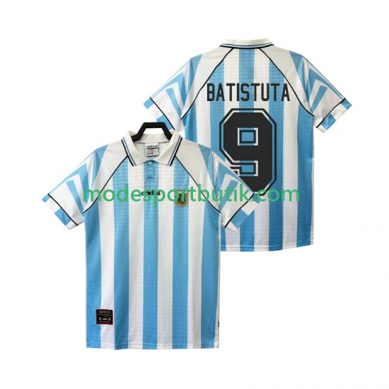Argentina Matchtröja BATISTUTA 9 1996 1997 Retro Hemma Kortärmad ,Herr