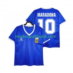 Argentina Matchtröja MARADONA 10 1986 Retro Borta Kortärmad ,Herr