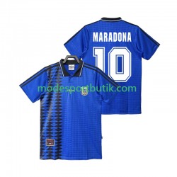 Argentina Matchtröja MARADONA 10 1994 Retro Borta Kortärmad ,Herr