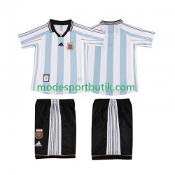 Argentina Matchtröja Retro Hemma 1998 Kortärmad ,Fotbollsställ Barn